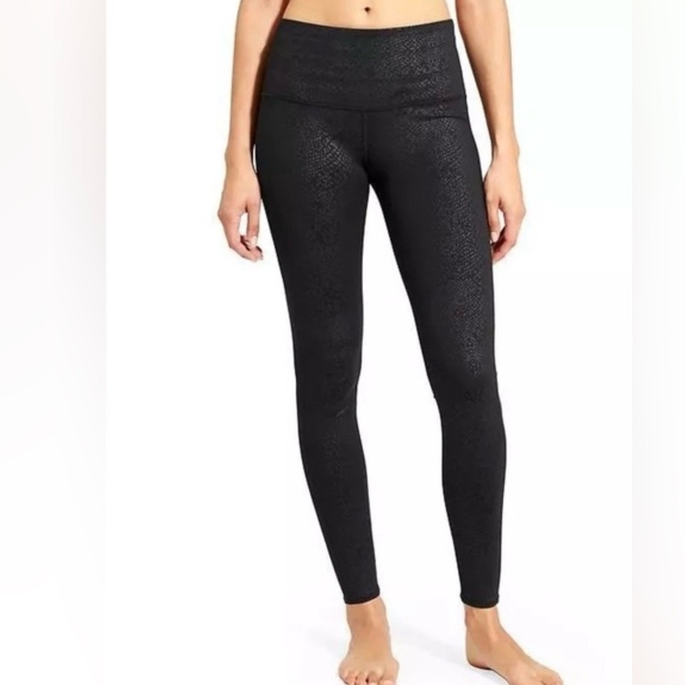 Athleta High Rise Serpent Snake Print Black Chaturanga Leggings Size XS - Picture 3 of 9